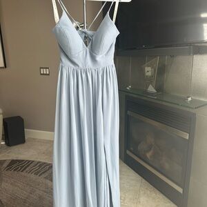 Azazie Light Blue Wedding Dress